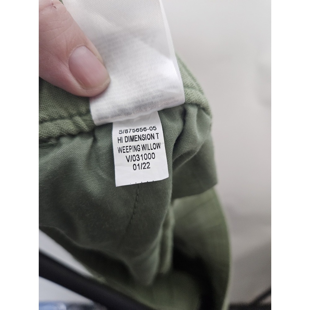 Old Navy Linen Blend Shorts Weeping Willow Green Drawstring Elastic Waist Women' - Picture 8 of 8